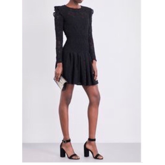 Maje Womens Velvet Slip Dress 3 Black